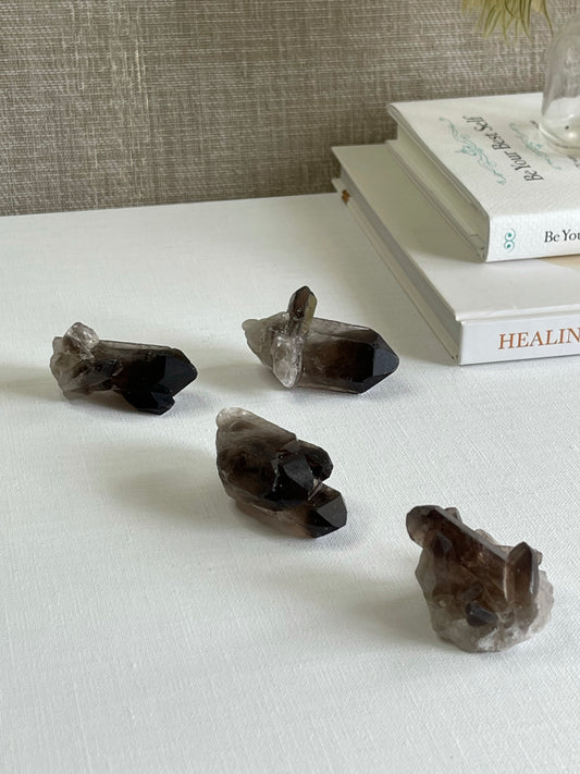 Smoky Quartz Cluster Points || Grounding