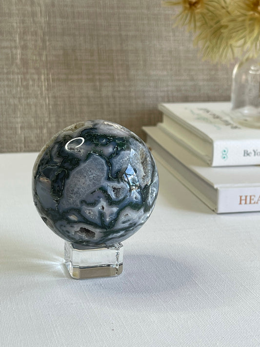 Druzy Moss Agate Spheres || New Beginnings