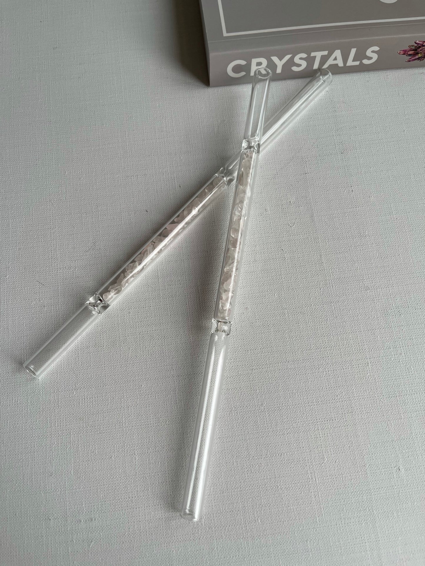 Crystal Chip Glass Straws