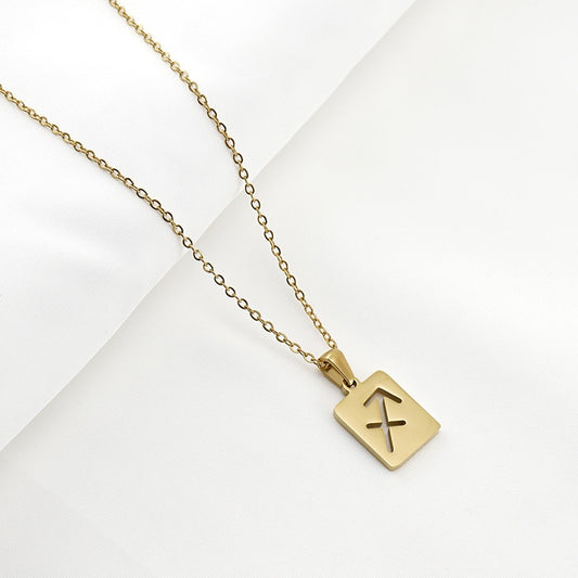 Sagittarius Zodiac Necklace || 18k Gold Plated