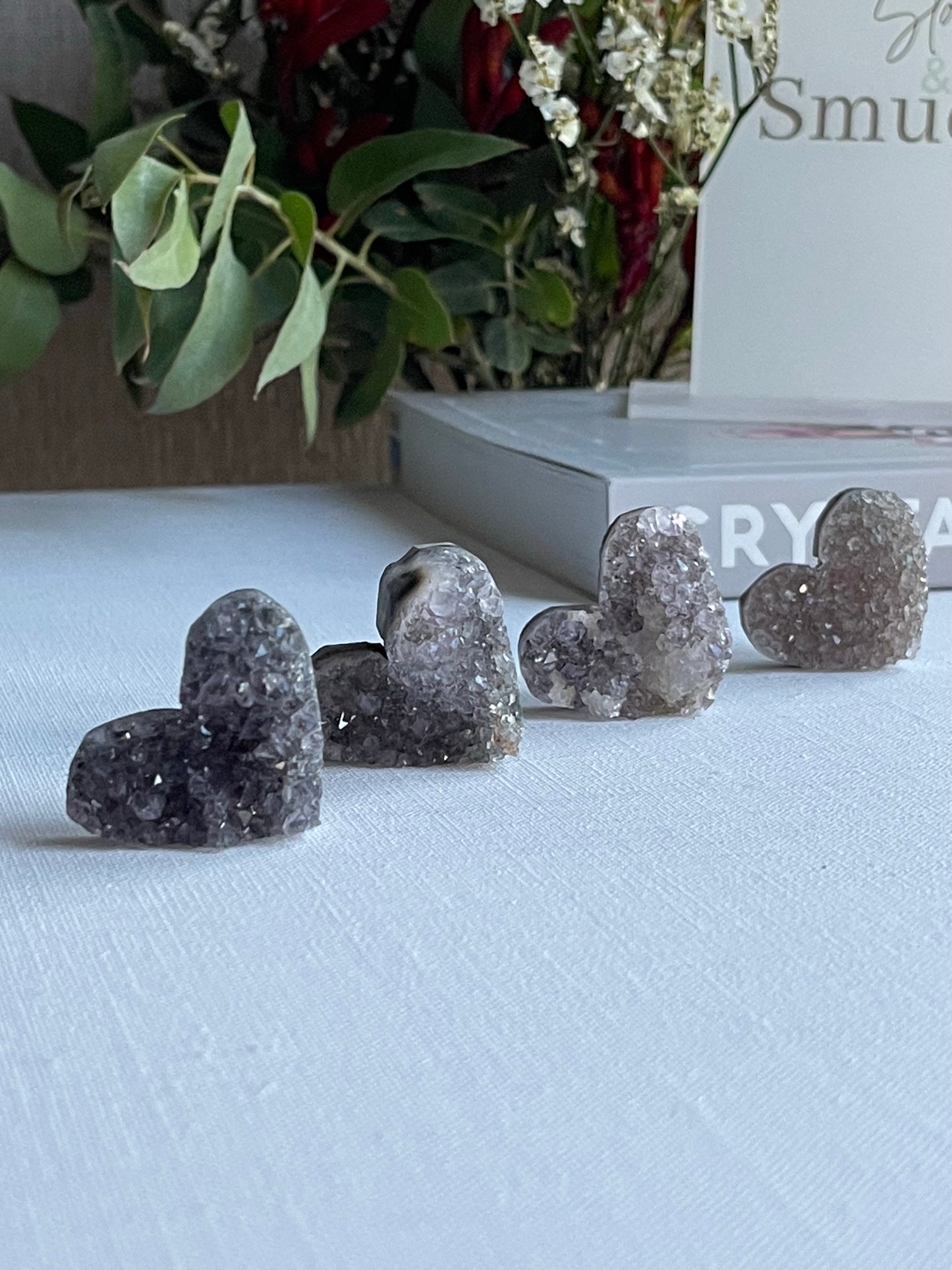 Amethyst Cluster Hearts || Balance