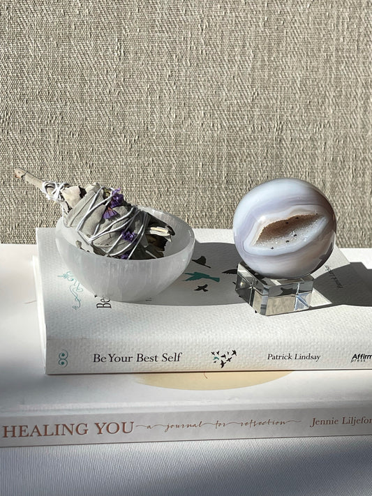 Druzy Agate Sphere (0.170g) || Harmony