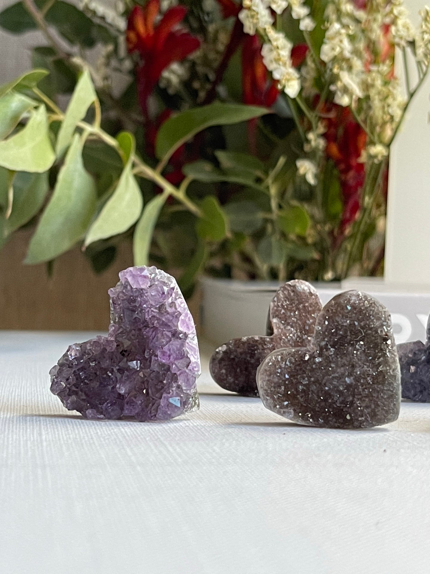 Amethyst Cluster Hearts || Balance