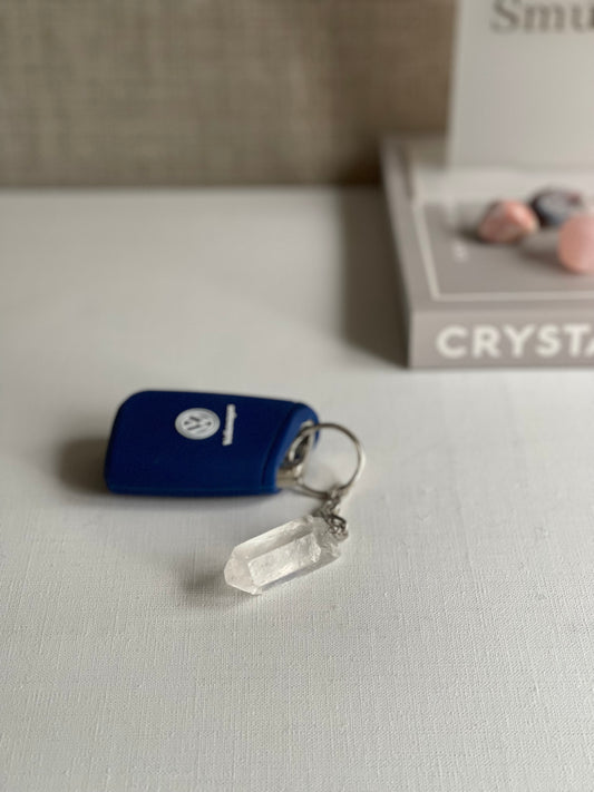 Clear Quartz Key Ring || Healing