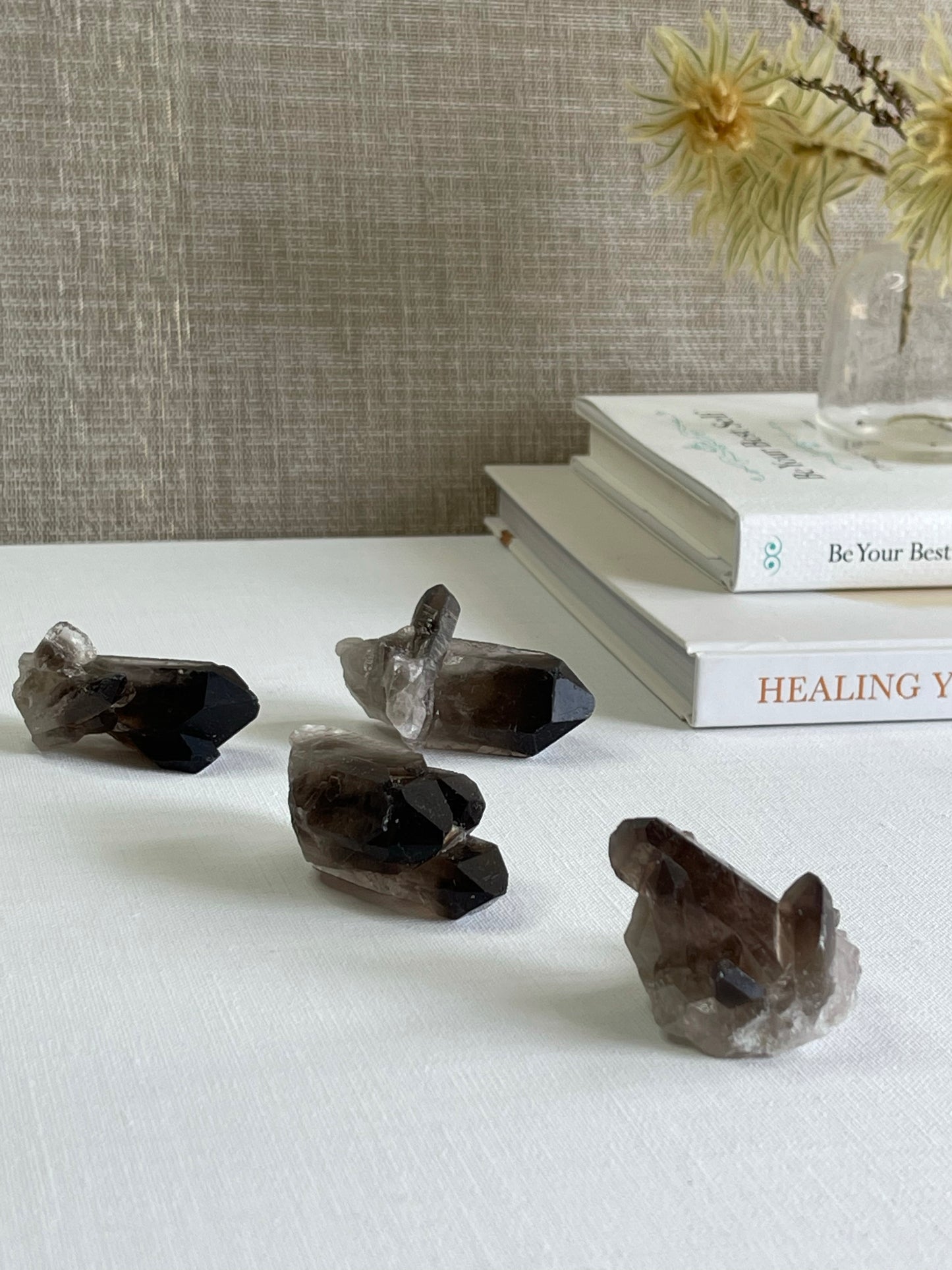 Smoky Quartz Cluster Points || Grounding
