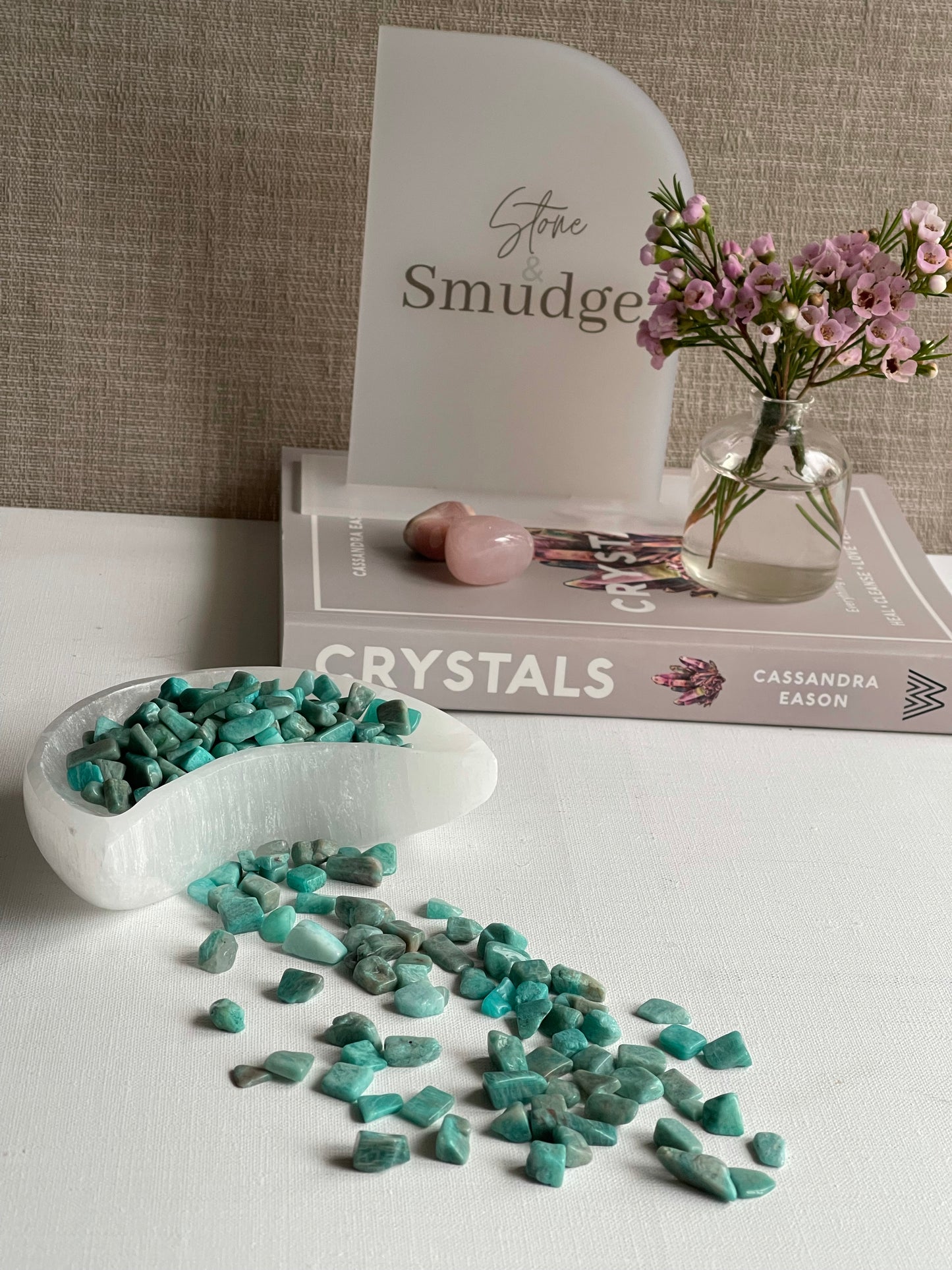 Amazonite Crystal Chips (.100g) || Courage