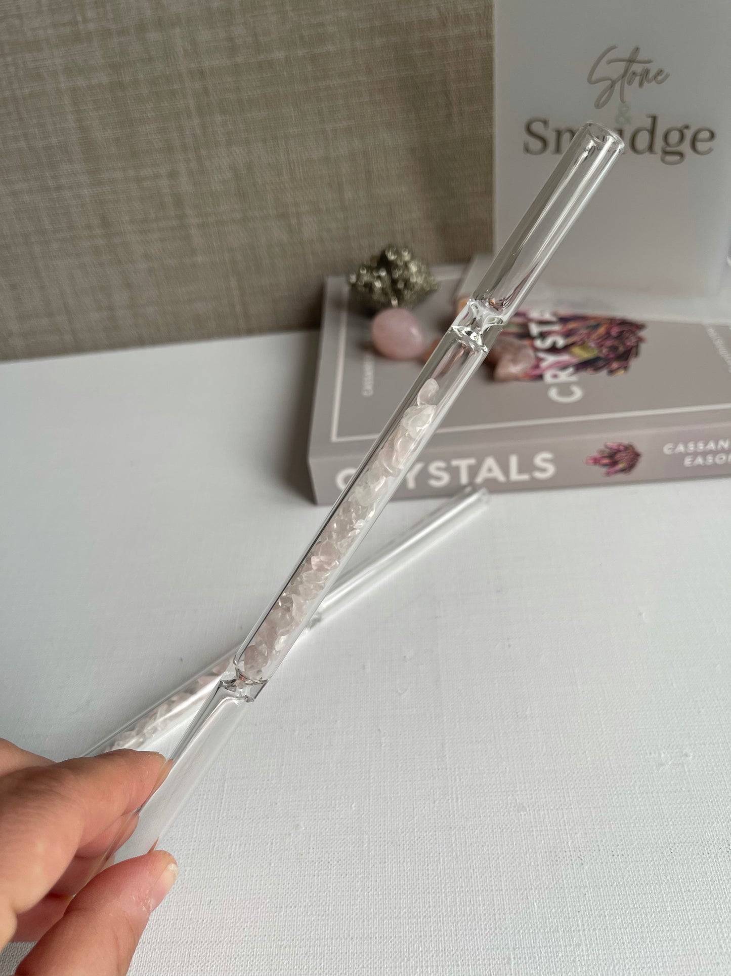 Crystal Chip Glass Straws
