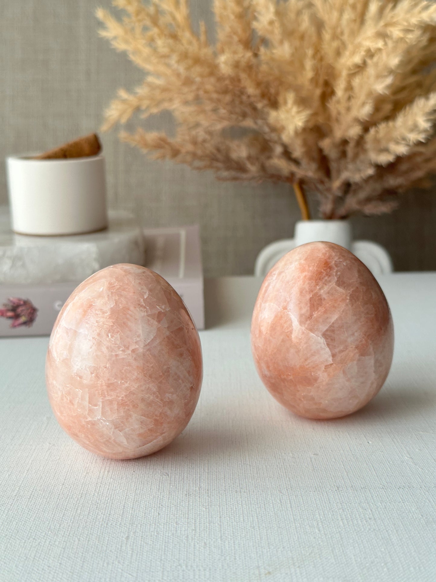 Pink Onyx Self Standing Eggs || Small