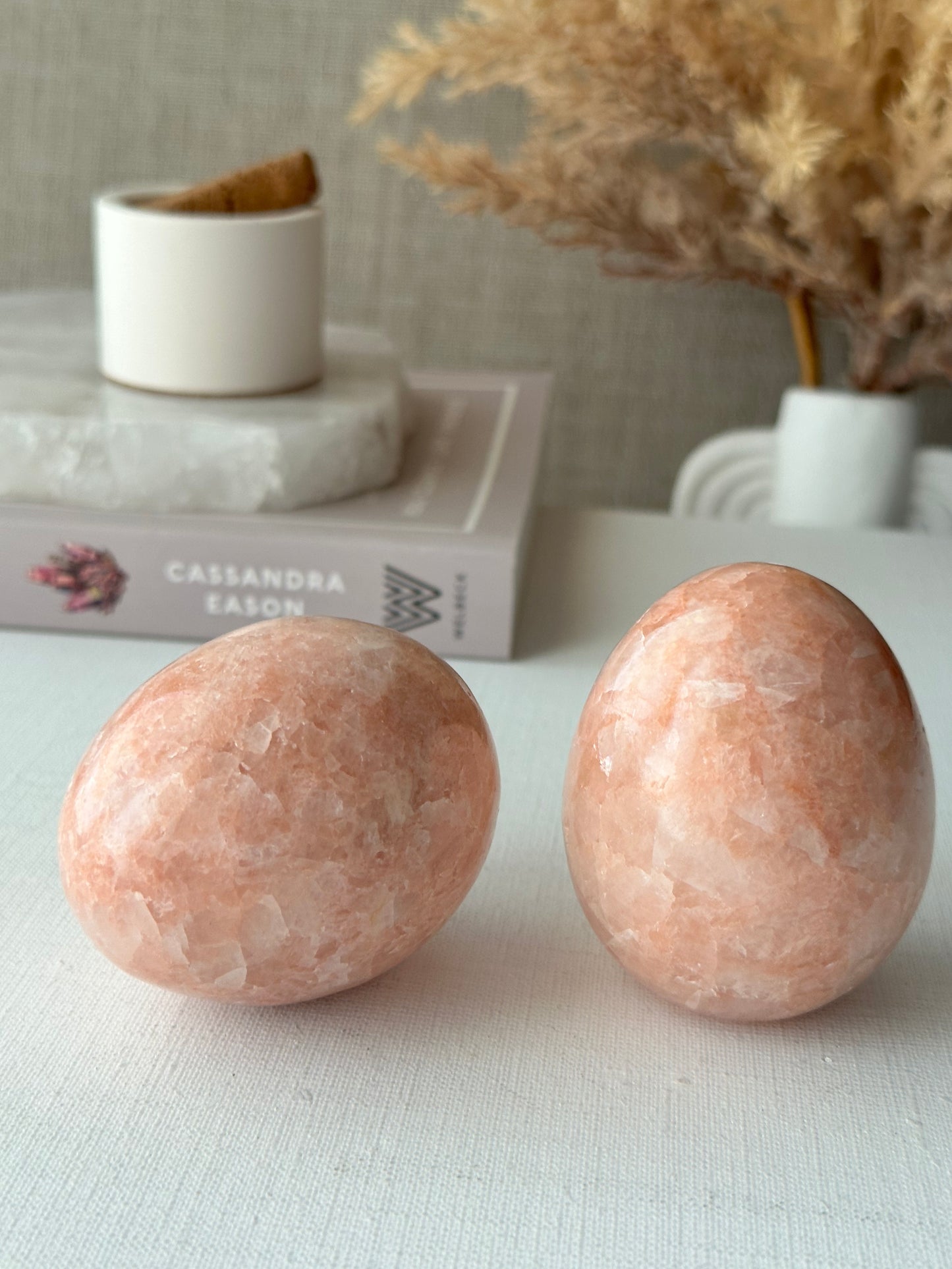 Pink Onyx Self Standing Eggs || Small