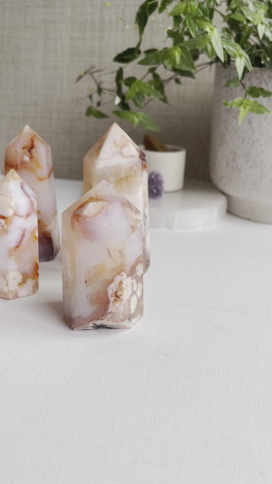 Red Flower Agate Points || Inner Peace