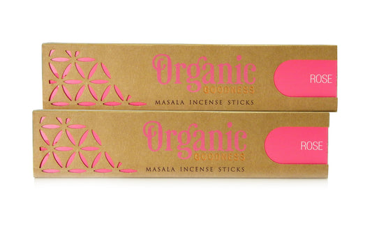 Organic Goodness - Rose // Organic Masala Incense 15g box