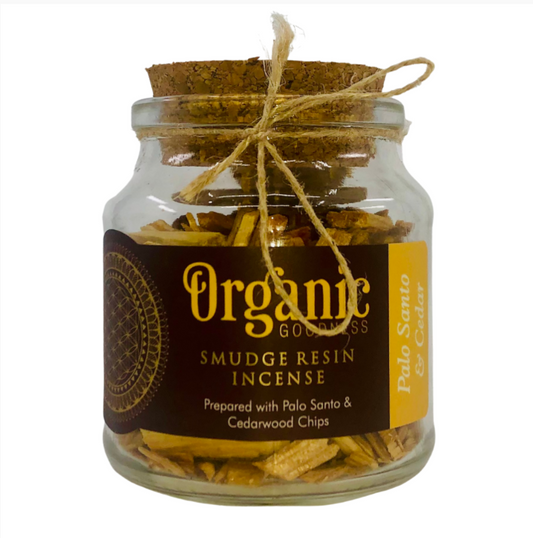 Organic Goodness - Palo Santo & Cedar // Smudge Resin 80g Jar