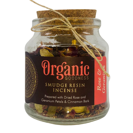Organic Goodness - Rose & Geranium // Smudge Resin 80g Jar