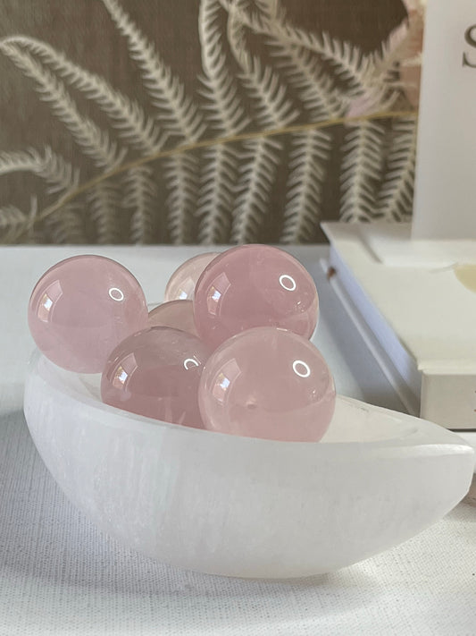 Rose Quartz Mini Spheres || Unconditional Love