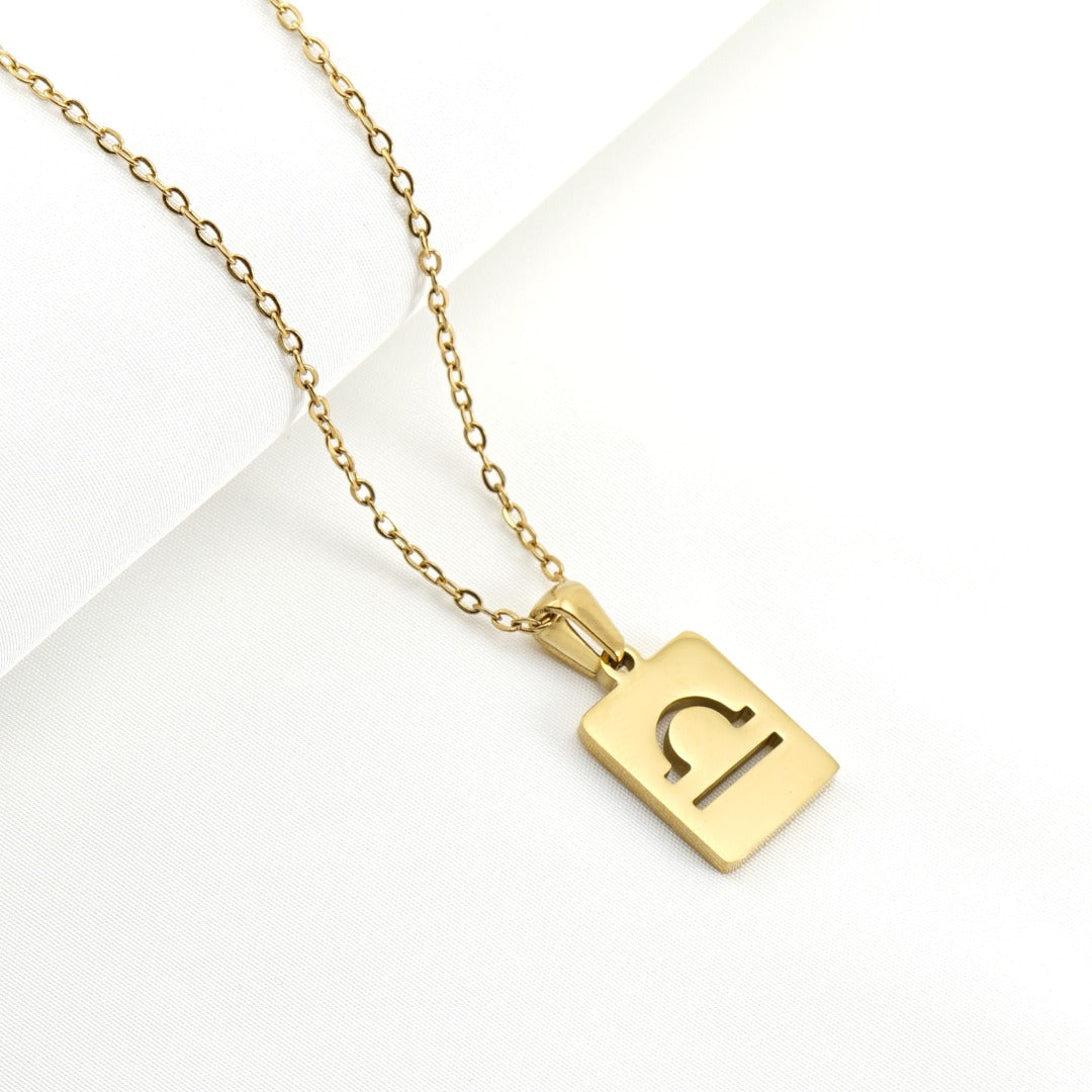 Libra Zodiac Necklace || 18k Gold Plated