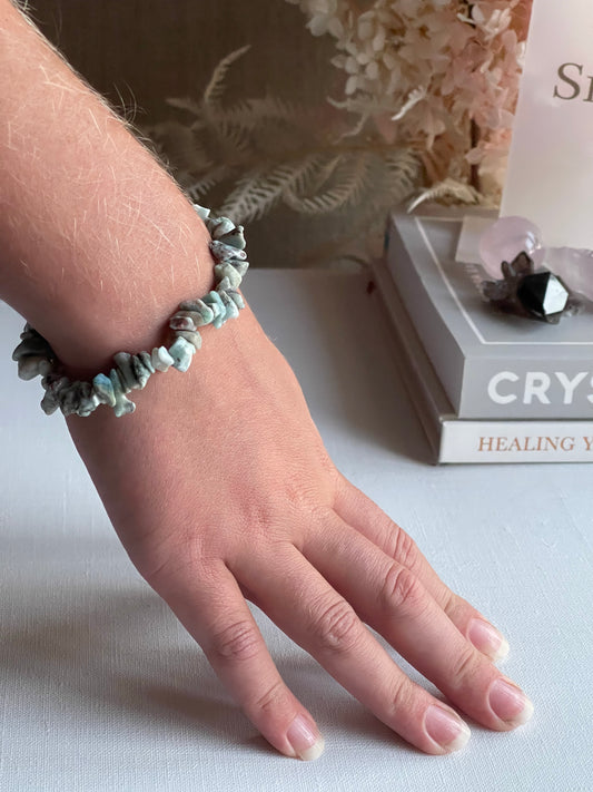 Larimar Chip Bracelet || Serenity