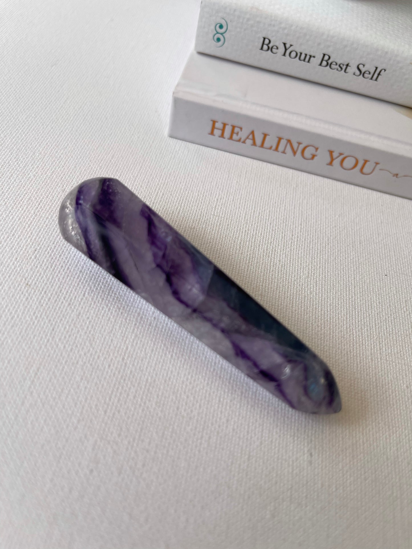 Massage Wand || Rainbow Fluorite