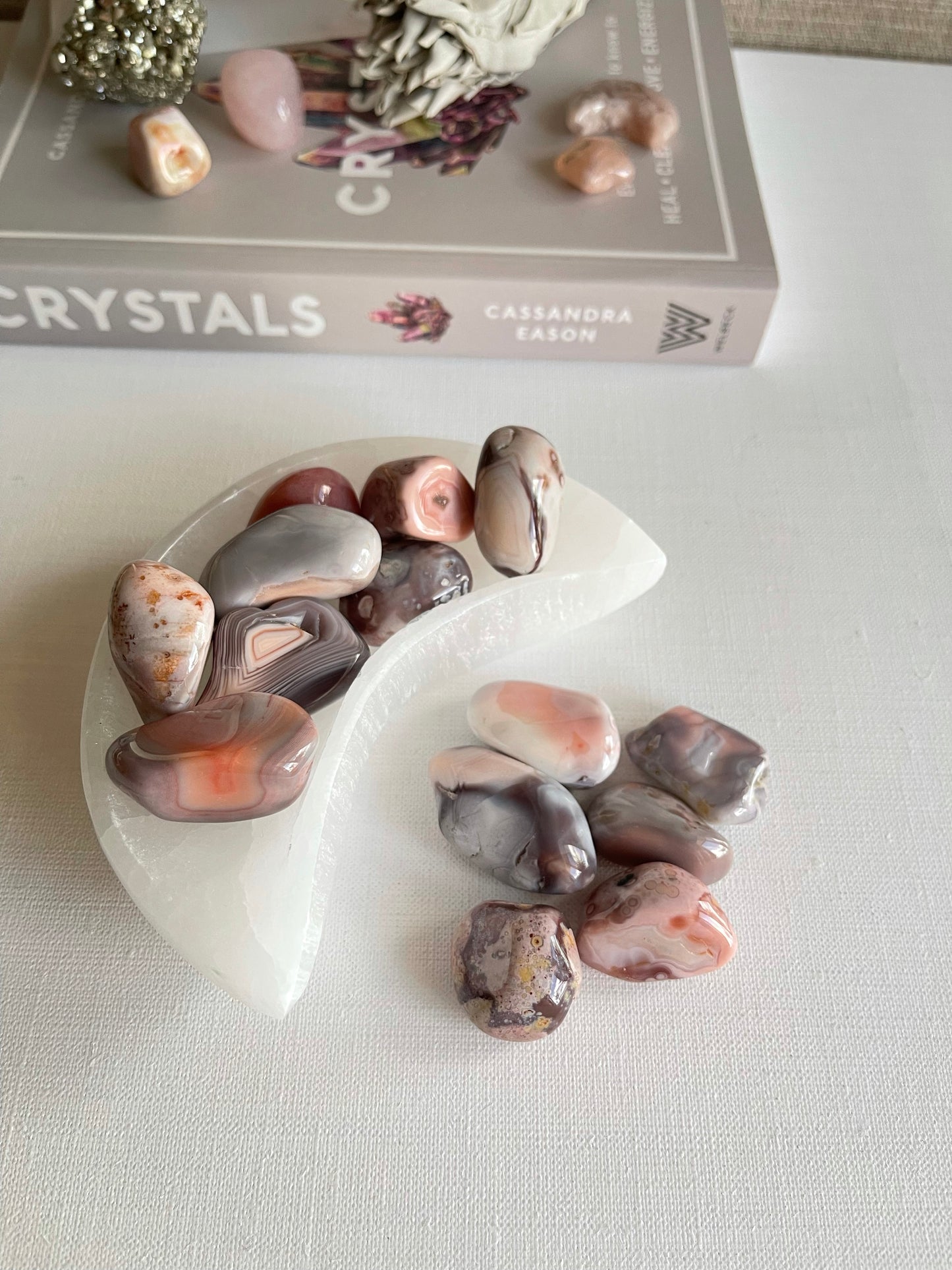 Pink Botswana Agate Tumbles || Protective