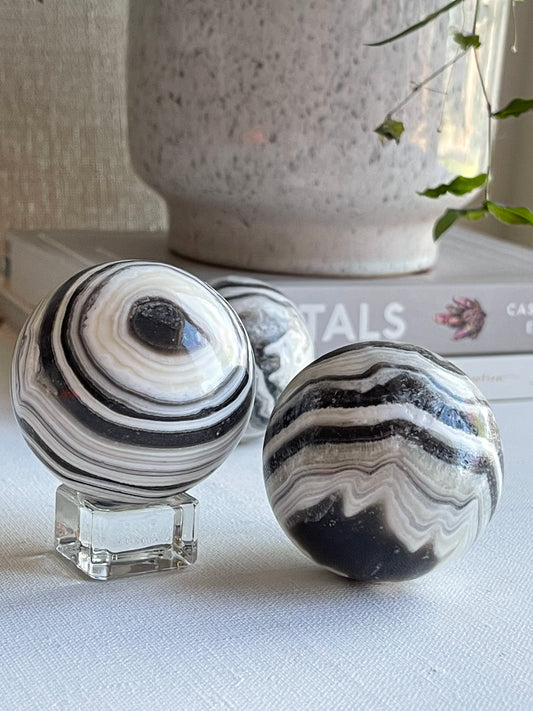 Zebra Onyx Sphere || Large