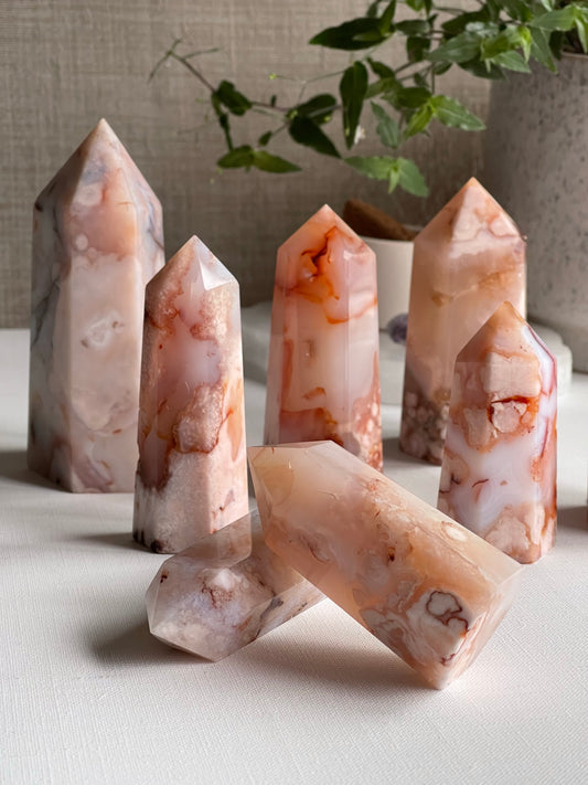 Red Flower Agate Points || Inner Peace