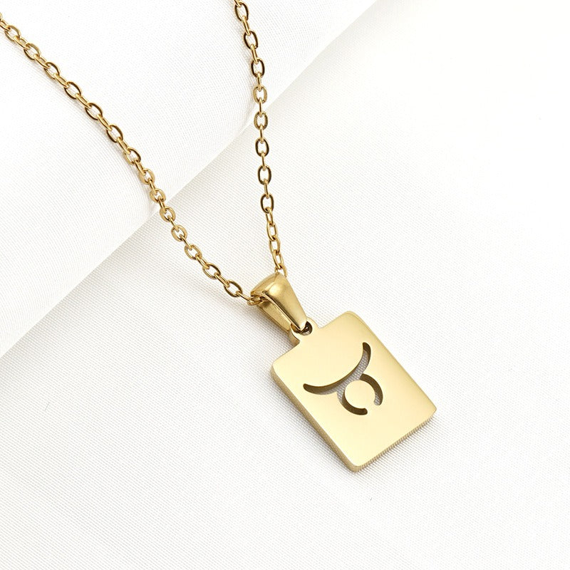 Taurus Zodiac Necklace || 18k Gold Plated