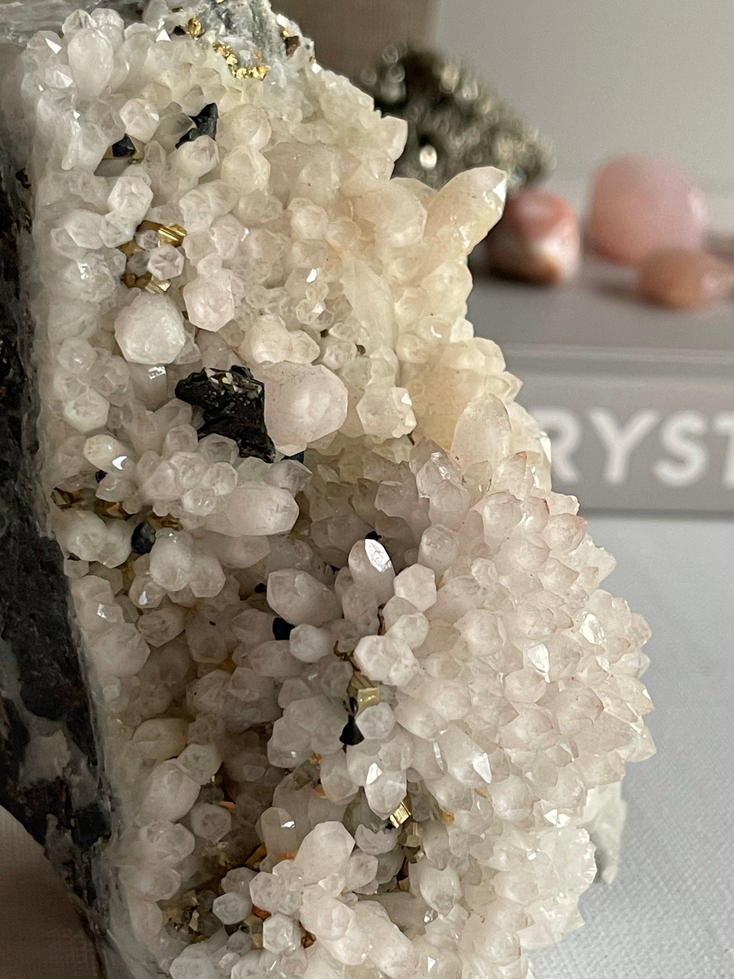 Quartz Cluster with Pyrite & Hematite Inclusions (0.578g) || Specimen