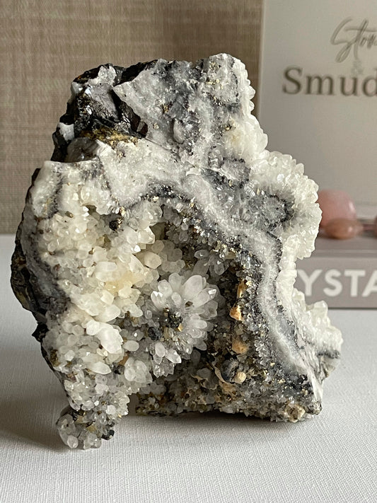 Quartz Cluster with Pyrite & Hematite Inclusions (0.984g) || Specimen