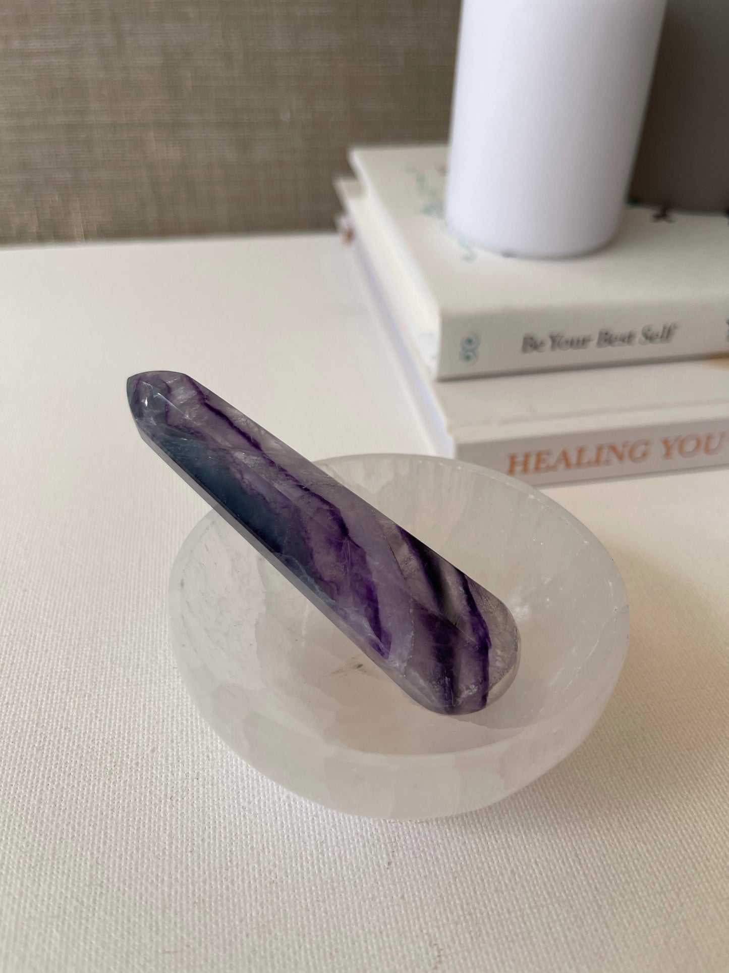 Massage Wand || Rainbow Fluorite