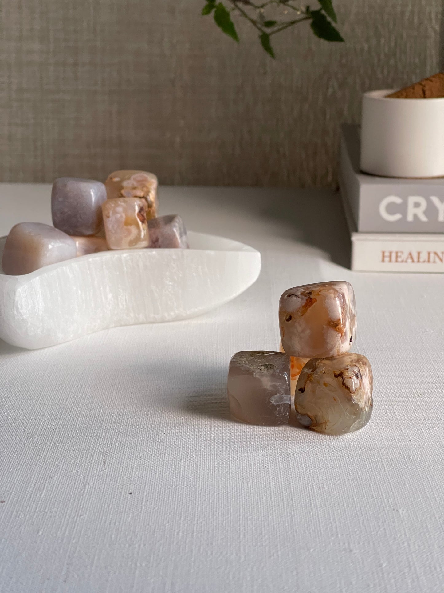 Flower Agate Cubes || Self Growth