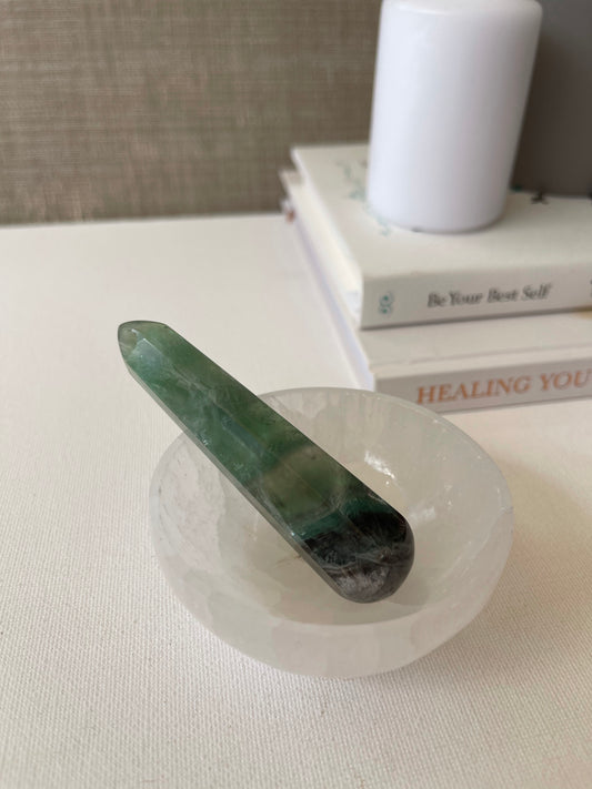 Massage Wand || Rainbow Fluorite