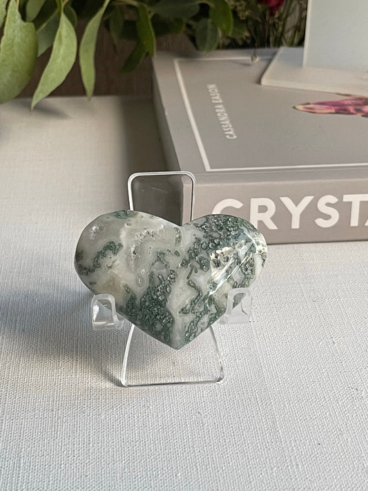 Moss Agate Heart (Small) || New Beginnings