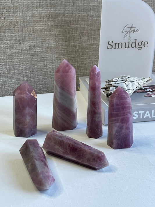 Lavender Rose Quartz Points || Trust