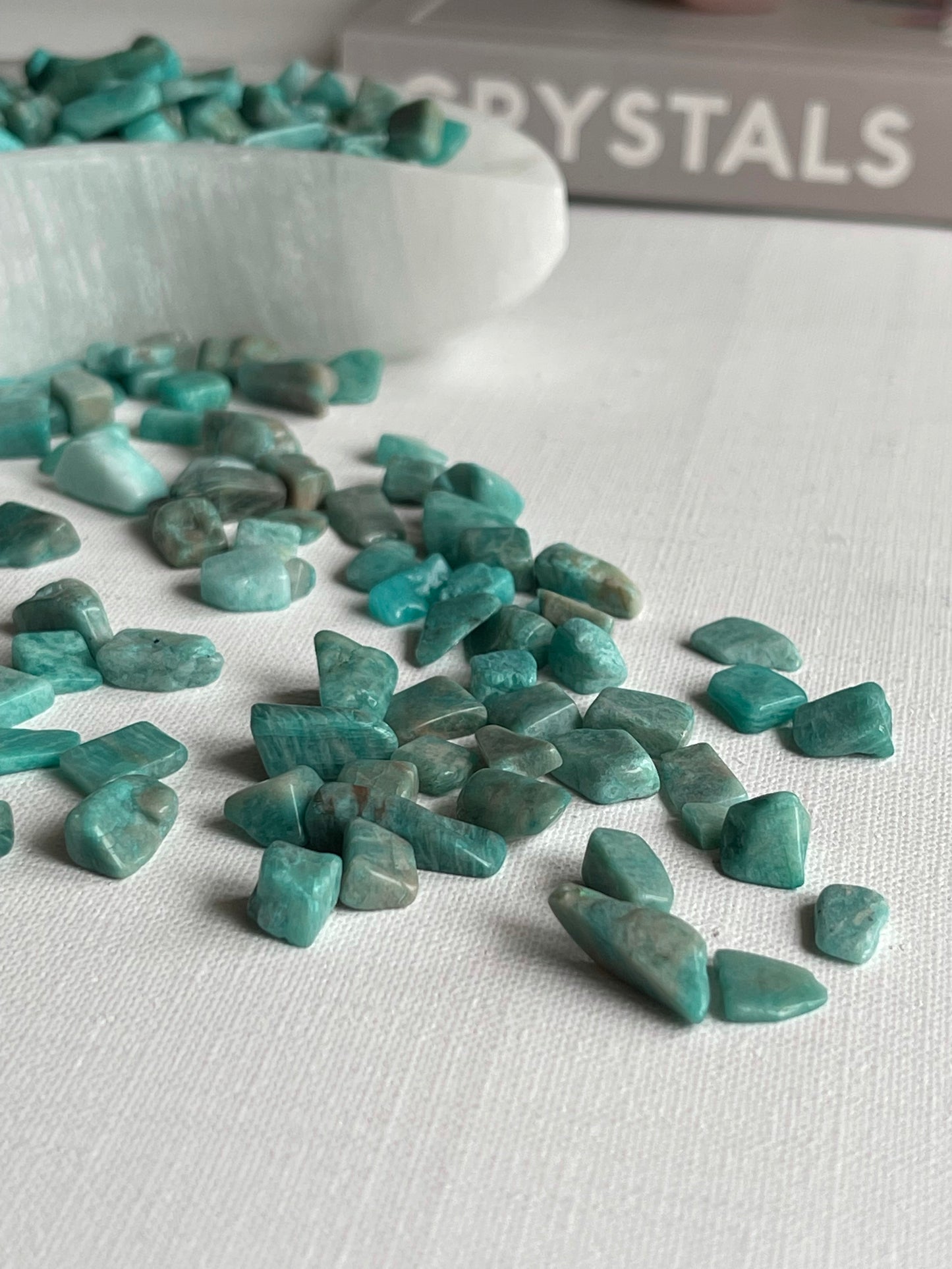 Amazonite Crystal Chips (.100g) || Courage