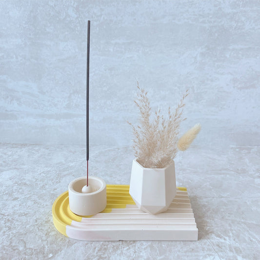 Mini Round Incense Holder || Terrazzeco